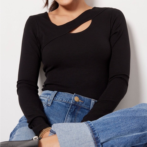 LNA Black Long Sleeve Top - Picture 4 of 7